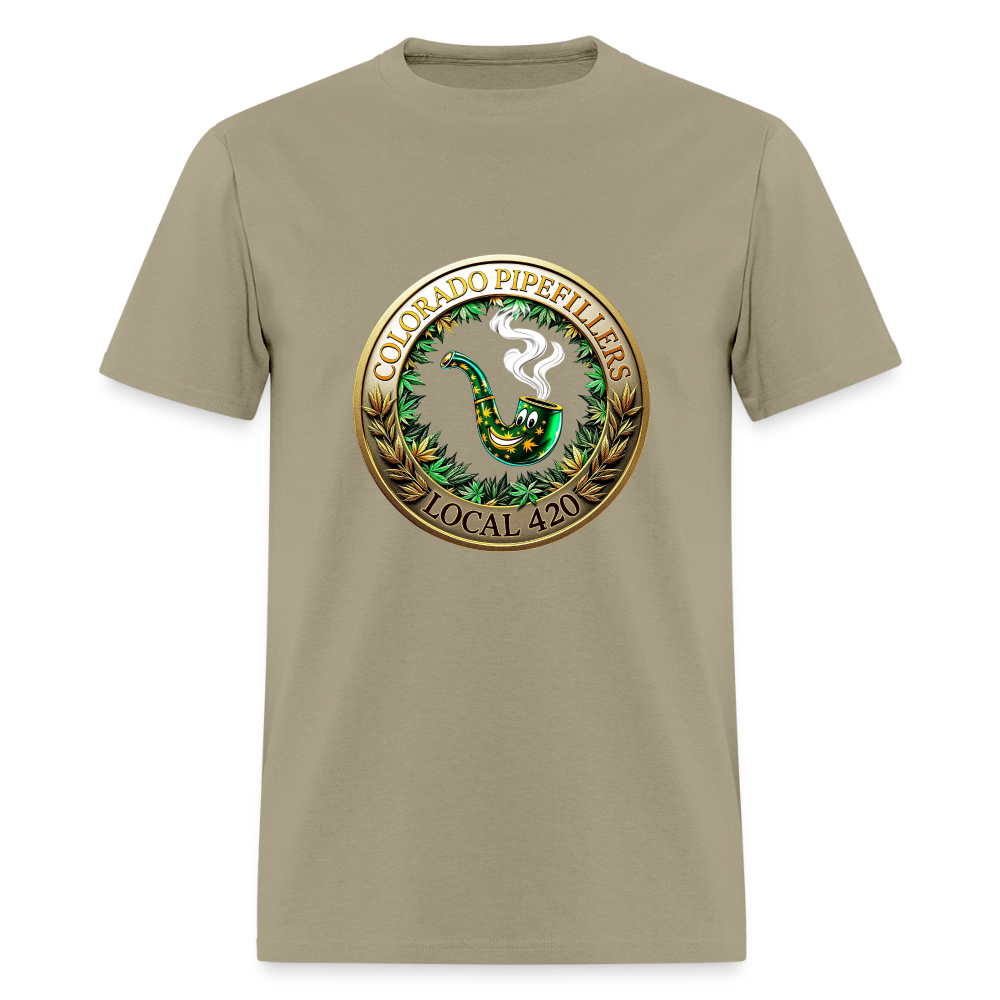 COLORADO PIPEFILLERS LOCAL 420  Men's T-Shirt - khaki