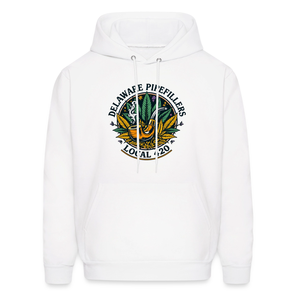 DELAWARE PIPEFILLERS LOCAL 420 F/B DESIGN Men's Hoodie - white