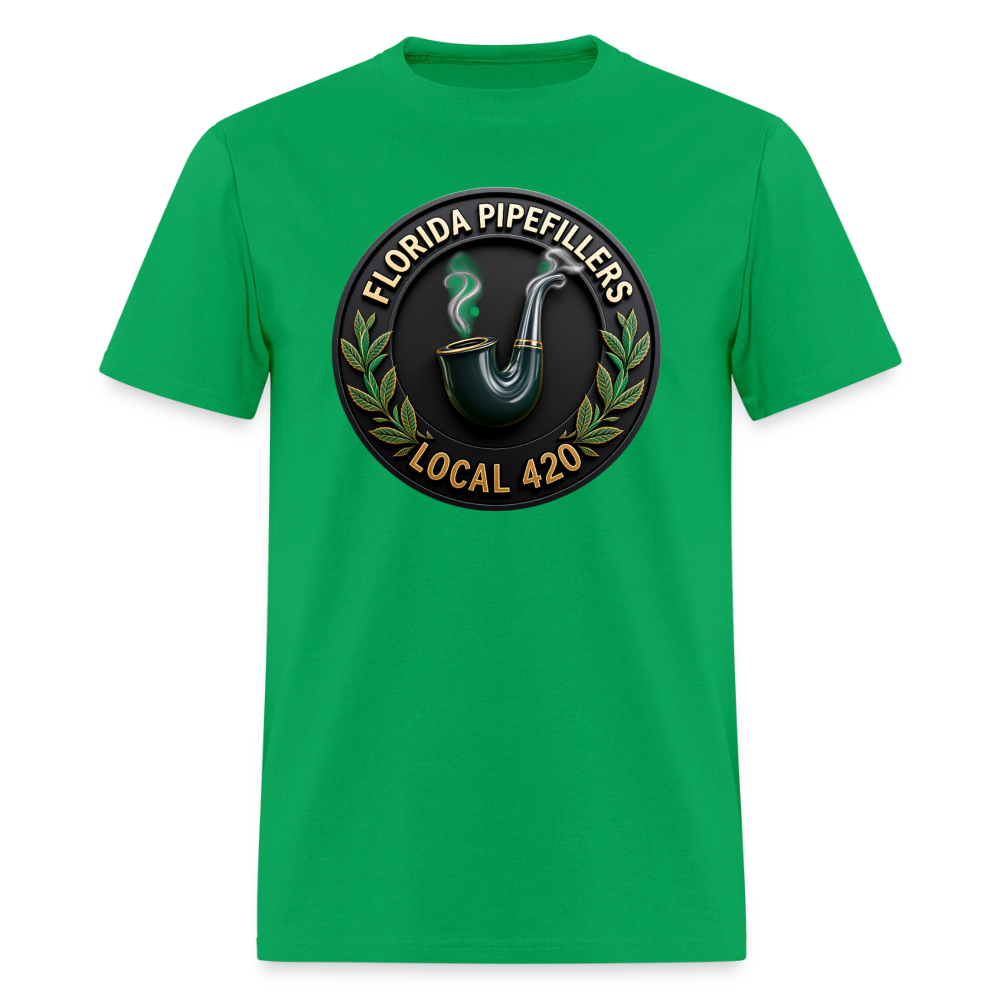 FLORIDA PIPEFILLERS LOCAL 420 F/B DESIGN Men's T-Shirt - bright green