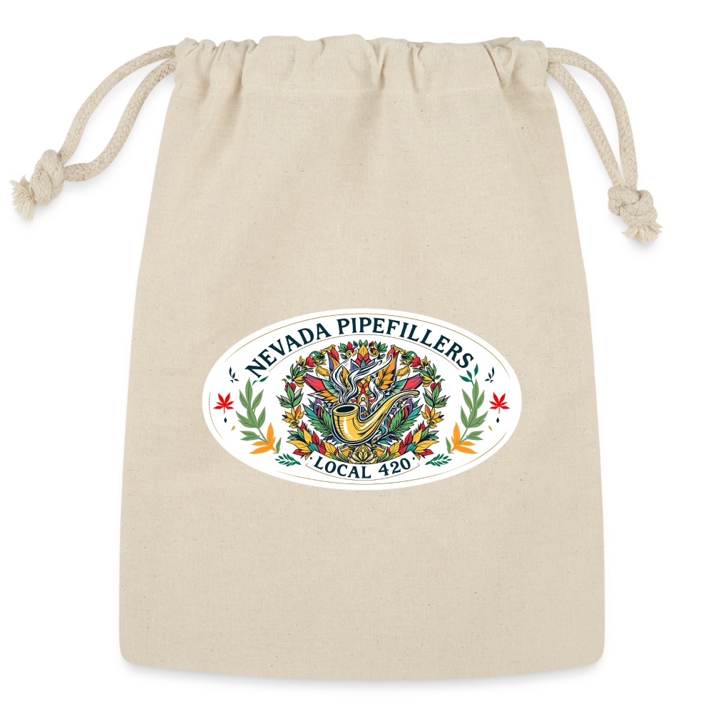 NEVADA PIPEFILLERS LOCAL 420 F/B DESIGN Reusable Gift Bag - Natural