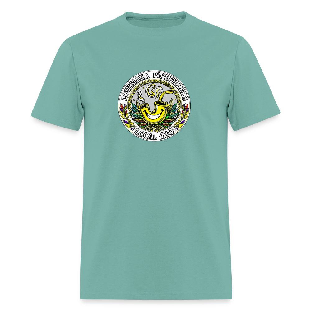 LOUISIANA PIPEFILLERS LOCAL 420 Men's T-Shirt - aquatic
