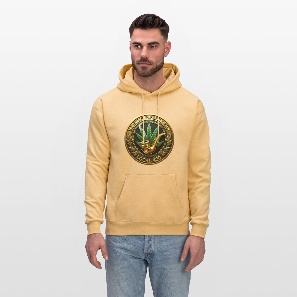 ILLINOIS PIPEFILLERS LOCAL 420 F/B DESIGN Men's Hoodie - light gold 