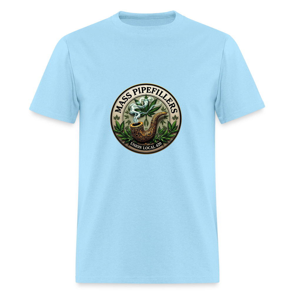 MASS PIPEFILLERS UNION LOCAL 420 Men's T-Shirt - powder blue
