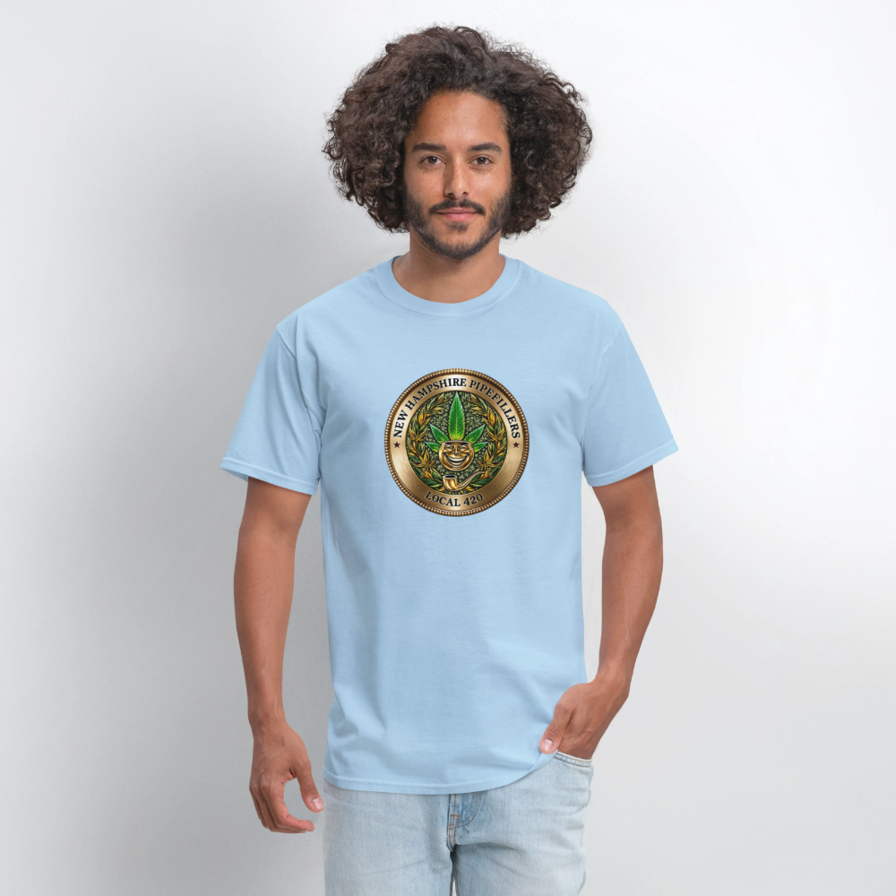 NEW HAMPSHIRE PIPEFILLERS UNION LOCAL 420 Men's T-Shirt - powder blue