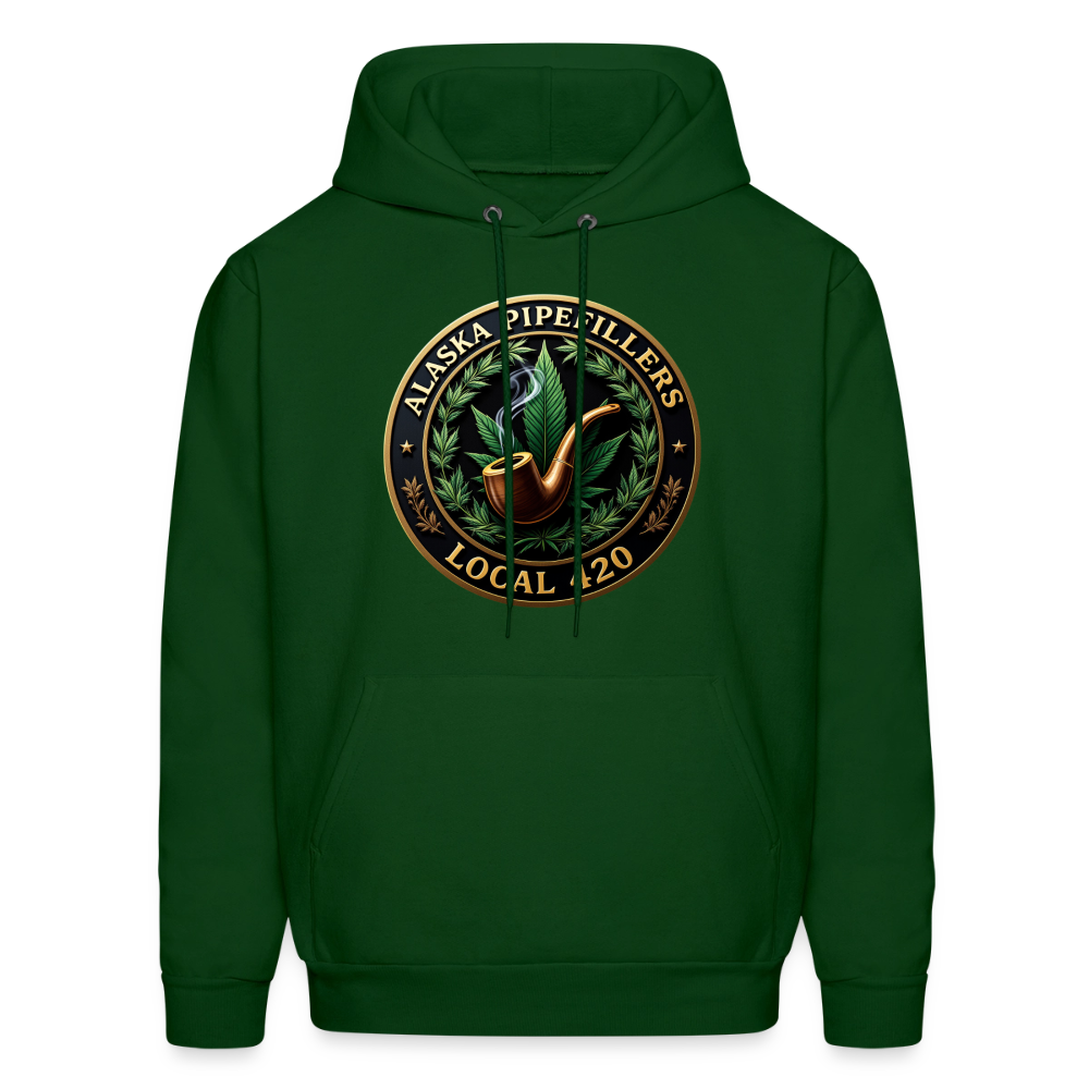 ALASKA PIPEFILLERS LOCAL 420 F/B DESIGN Men's Hoodie - forest green