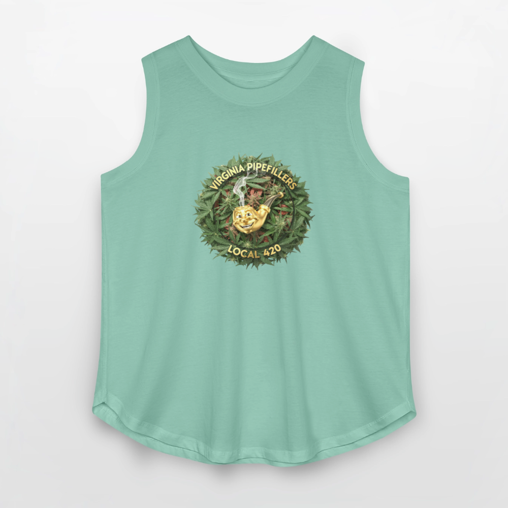 VIRGINIA PIPEFILLERS LOCAL 420 Women's Curvy Relaxed Tank Top - saltwater