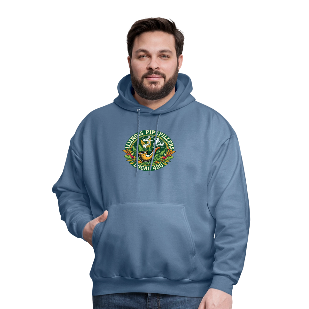 ILLINOIS PIPEFILLERS LOCAL 420 F/B DESIGN Men's Hoodie - denim blue