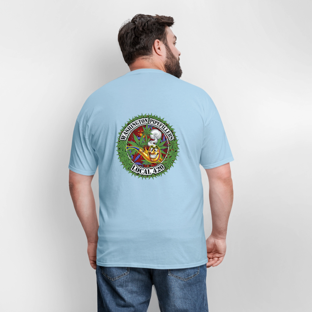 WASHINGTON PIPEFILLERS LOCAL 420 F/B DESIGN Men's T-Shirt - powder blue