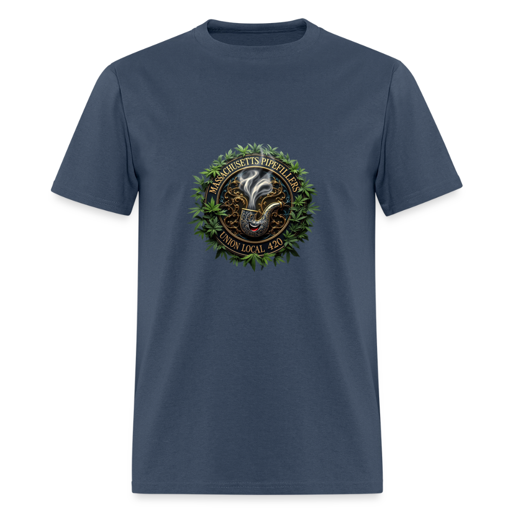 MASSACHUSETTS PIPEFILLERS UNION LOCAL 420 Men's T-Shirt -  blue dusk