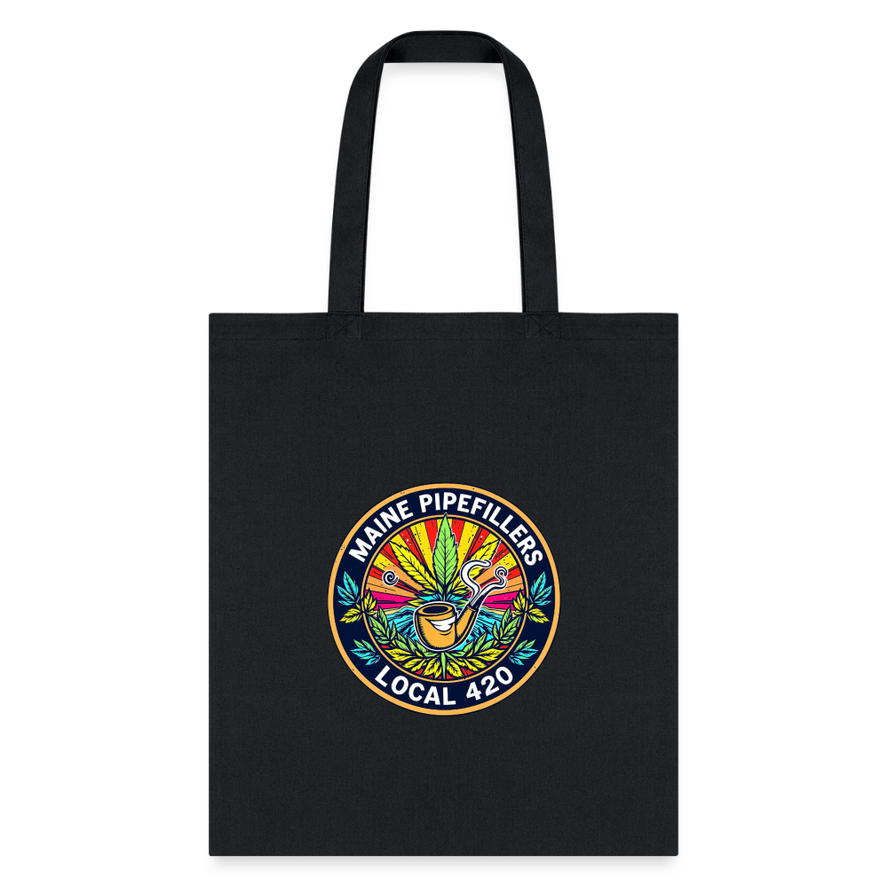 MAINE PIPEFILLERS LOCAL 420 Tote Bag - black