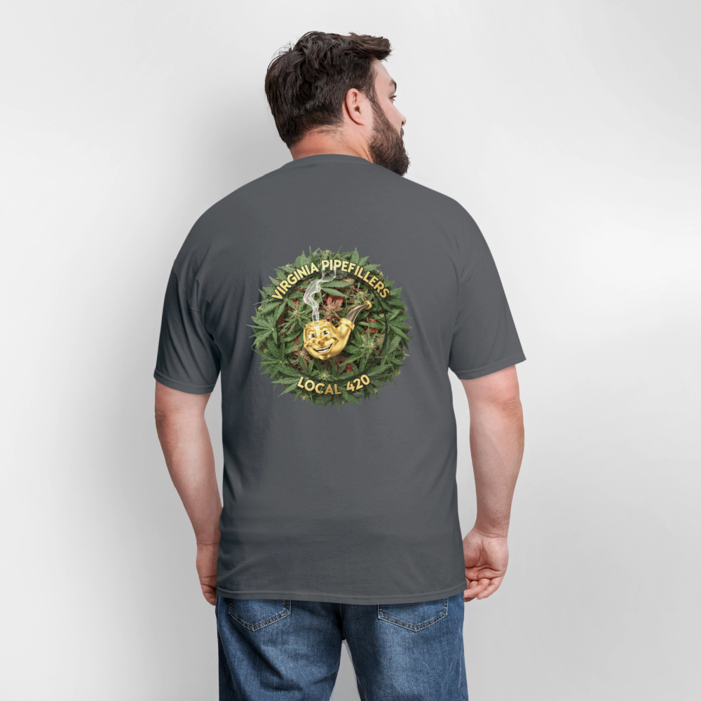 VIRGINIA PIPEFILLERS LOCAL 420 F/B DESIGN Men's T-Shirt - charcoal