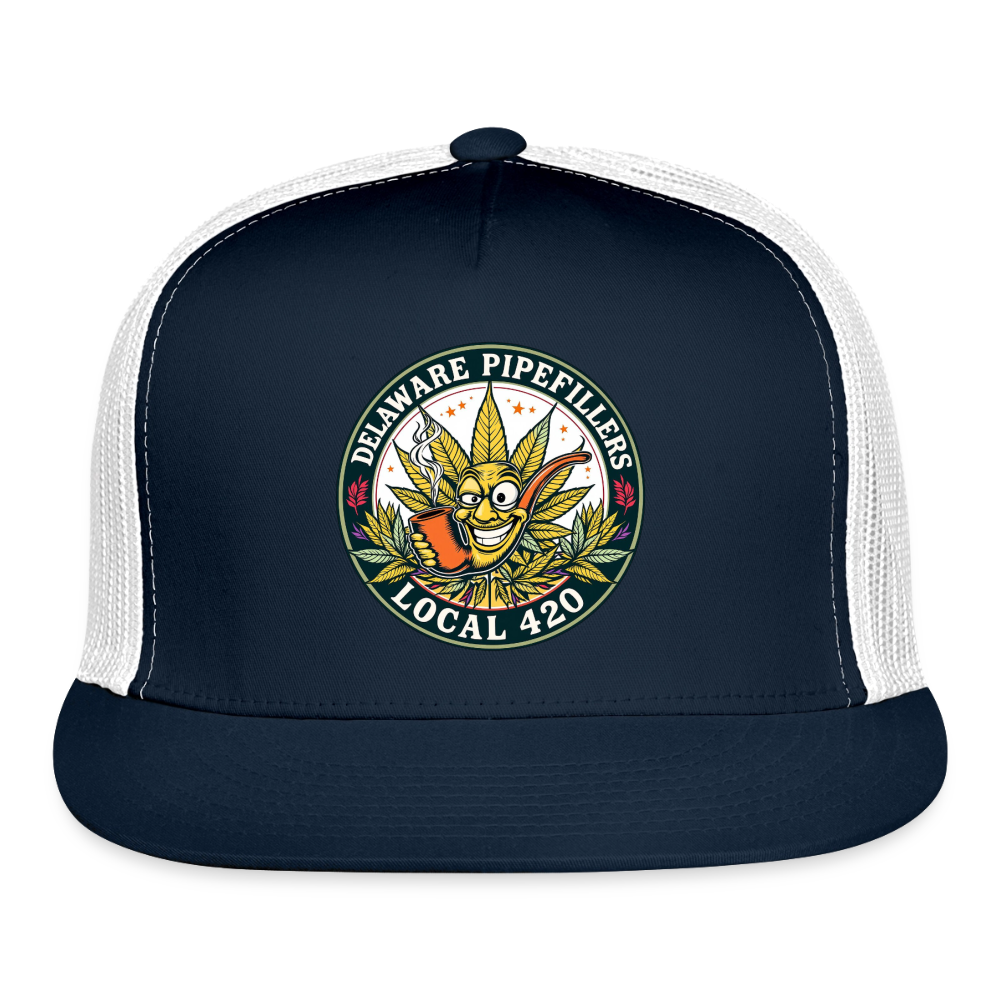 DELAWARE  PIPEFILLERD LOCAL 420 Trucker Hat - navy/white