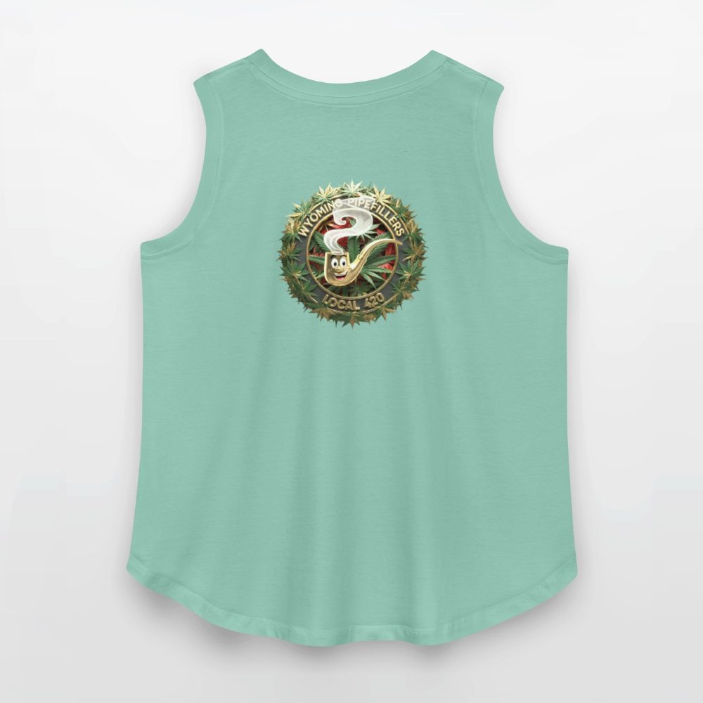 WYOMING PIPEFILLERS LOCAL 420 F/B DESIGN Women's Curvy Relaxed Tank Top - saltwater