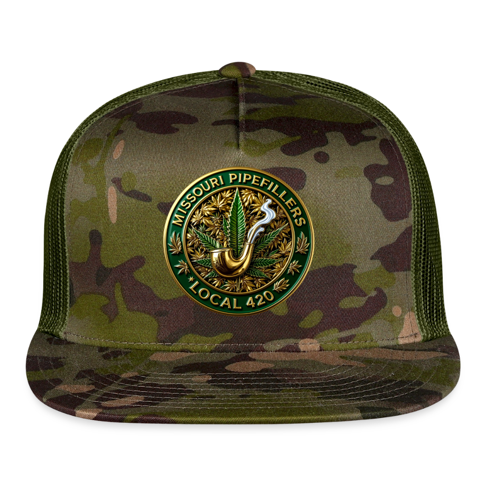 MISSOURI PIPEFILLERS LOCAL 420 CAMO Trucker Hat - MultiCam\green