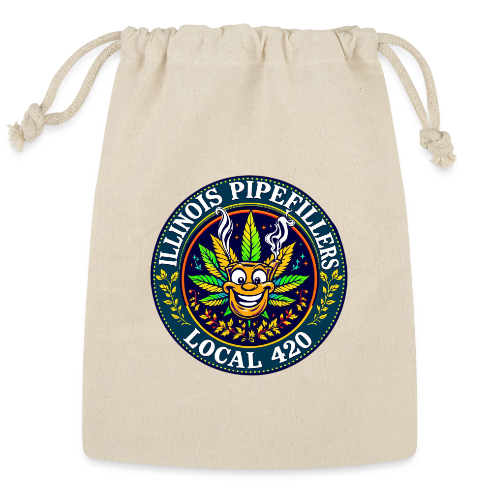 ILLINOIS PIPEFILLERS LOCAL 420 Reusable Gift Bag - Natural