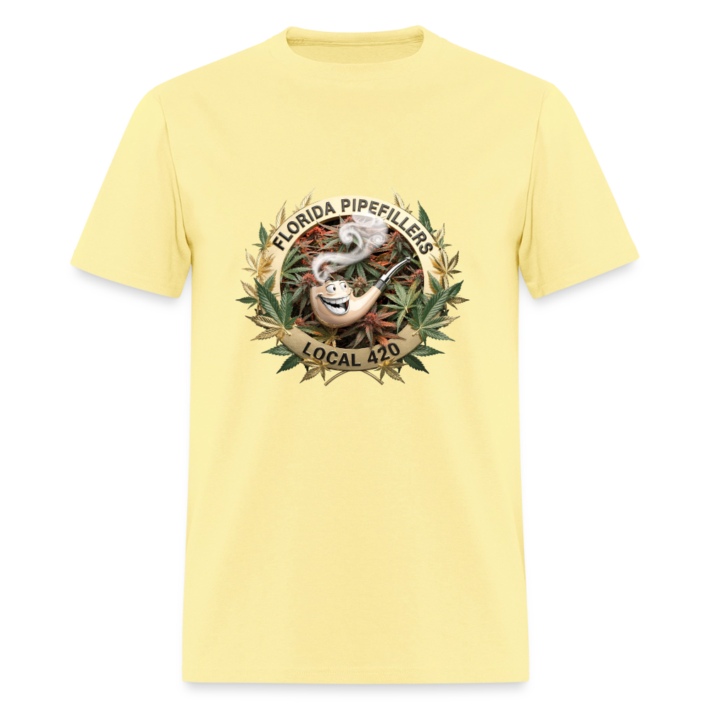 FLORIDA PIPEFILLERS LOCAL 420 F/B DESIGN Men's T-Shirt - cornsilk