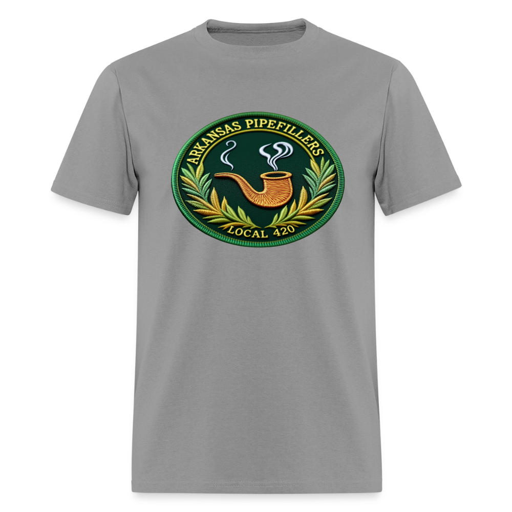 ARKANSAS PIPEFILLERS LOCAL 420 F/B EMBLEMS  Men's T-Shirt - rock
