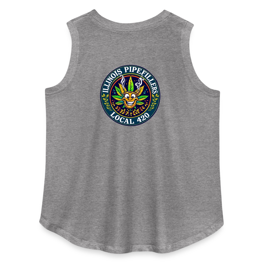 ILLINOIS PIPEFILLERS LOCAL 420 F/B DESIGN Women's Curvy Relaxed Tank Top - granite heather 