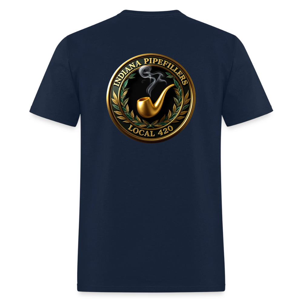 INDIANA PIPEFILLERS LOCAL 420 F/B DESIGN Men's T-Shirt - navy