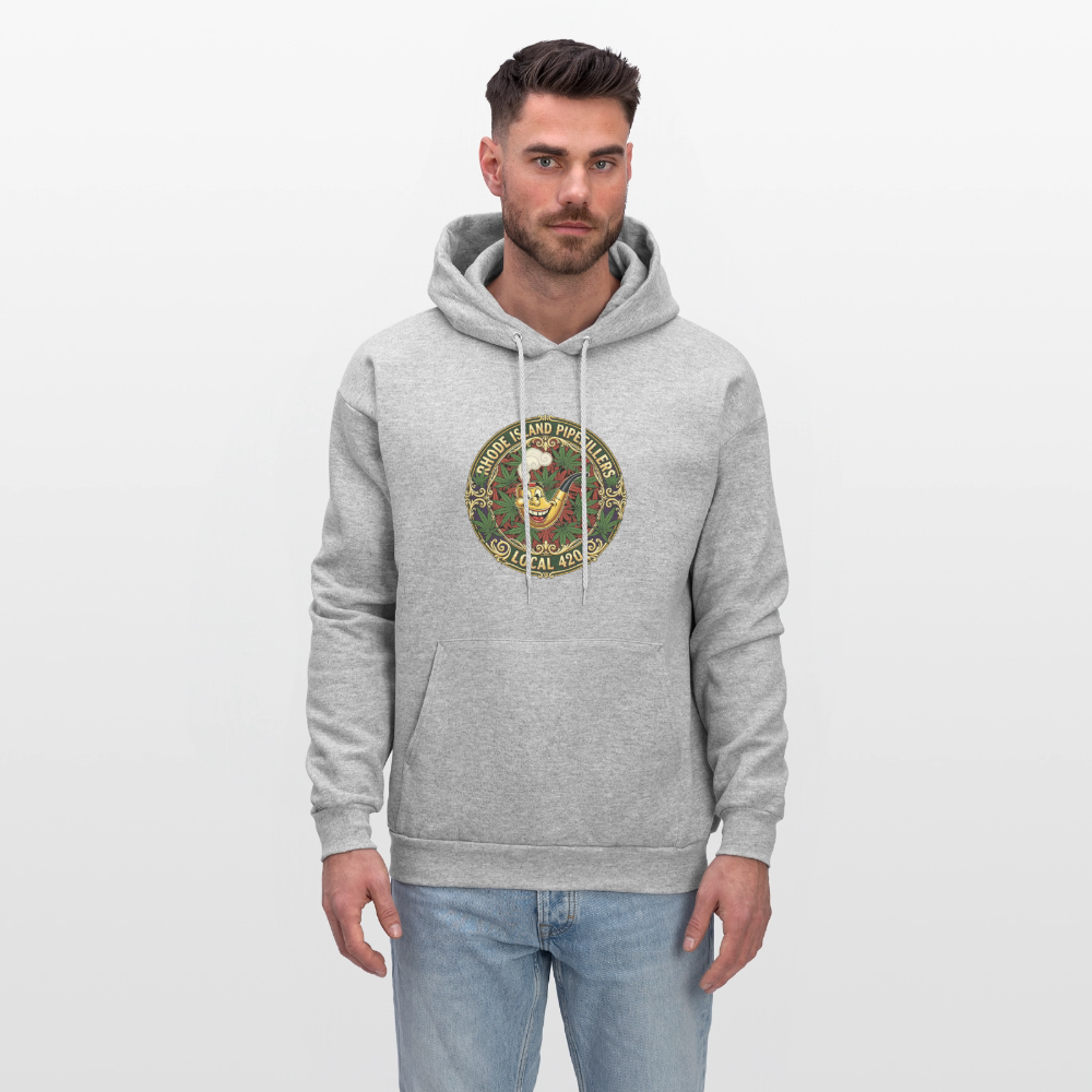 TEXAS PIPEFILLERS LOCAL 420 F/B DESIGN Men's Hoodie - heather gray