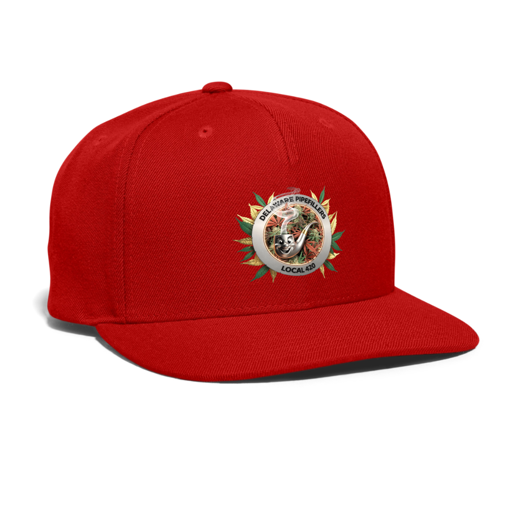 DELAWARE PIPEFILLERS LOCAL 420 Yupong Snapback Baseball Cap - red