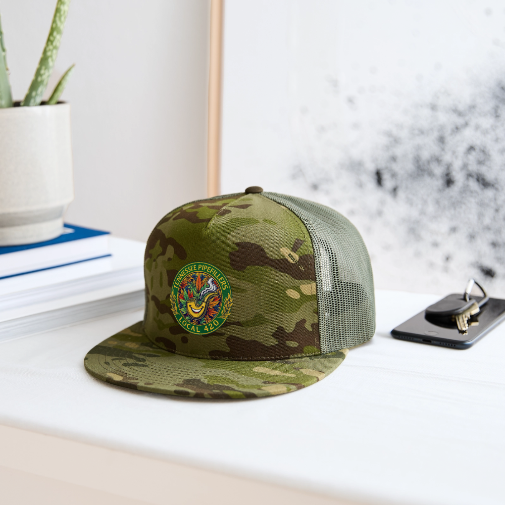 TENNESSEE PIPEFILLERS LOCAL 420 CAMO Trucker Hat - MultiCam\green
