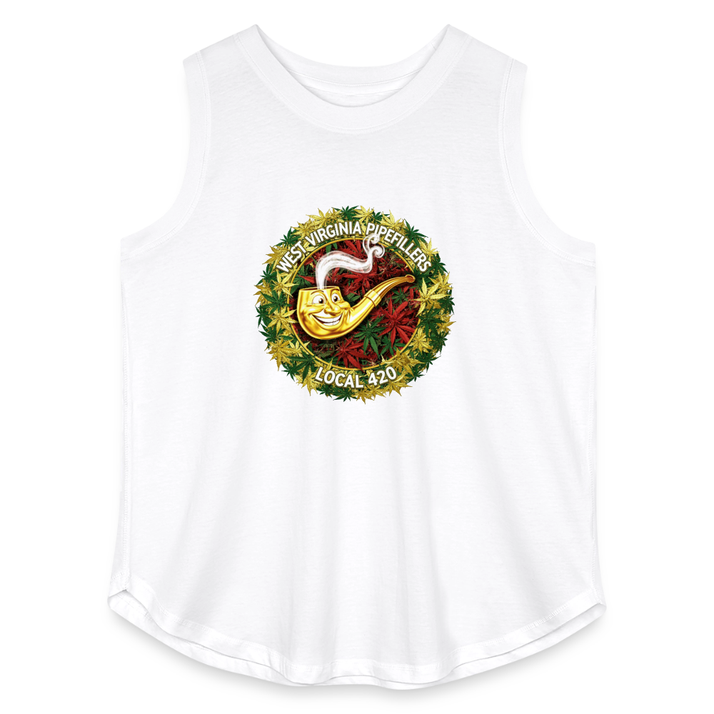 WEST VIRGINIA PIPIEFILLERS LOCAL 420 Men's Women's Curvy Relaxed Tank Top - white