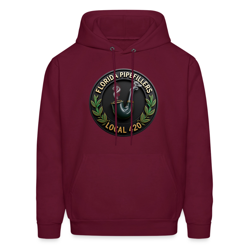 FLORIDA PIPEFILLERS LOCAL 420 F/B DESIGN Men's Hoodie - burgundy