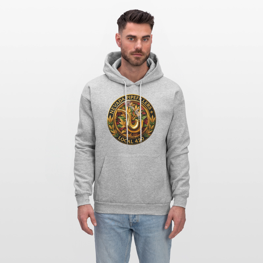 NEVADA PIPEFILLERS LOCAL 420  F/B DESIGN Men's Hoodie - heather gray