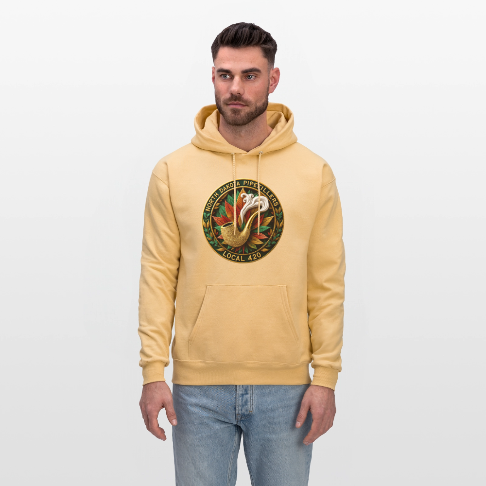NORTH DAKOTA PIPEFILLERS LOCAL 420 Men's Hoodie - light gold 