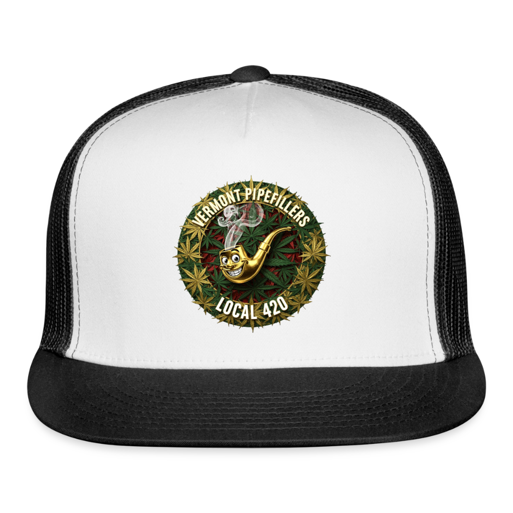 VERMONT PIPEFILLERS LOCAL 420 Trucker Hat - white/black