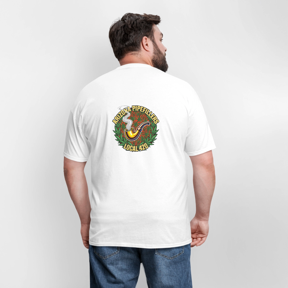 ARIZONA PIPEFILLERS LOCAL 420  F/B DESIGN Men's T-Shirt - white