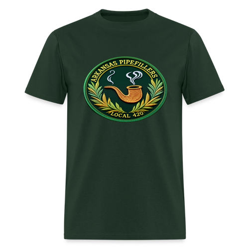 ARKANSAS PIPEFILLERS LOCAL 420 Men's T-Shirt - forest green