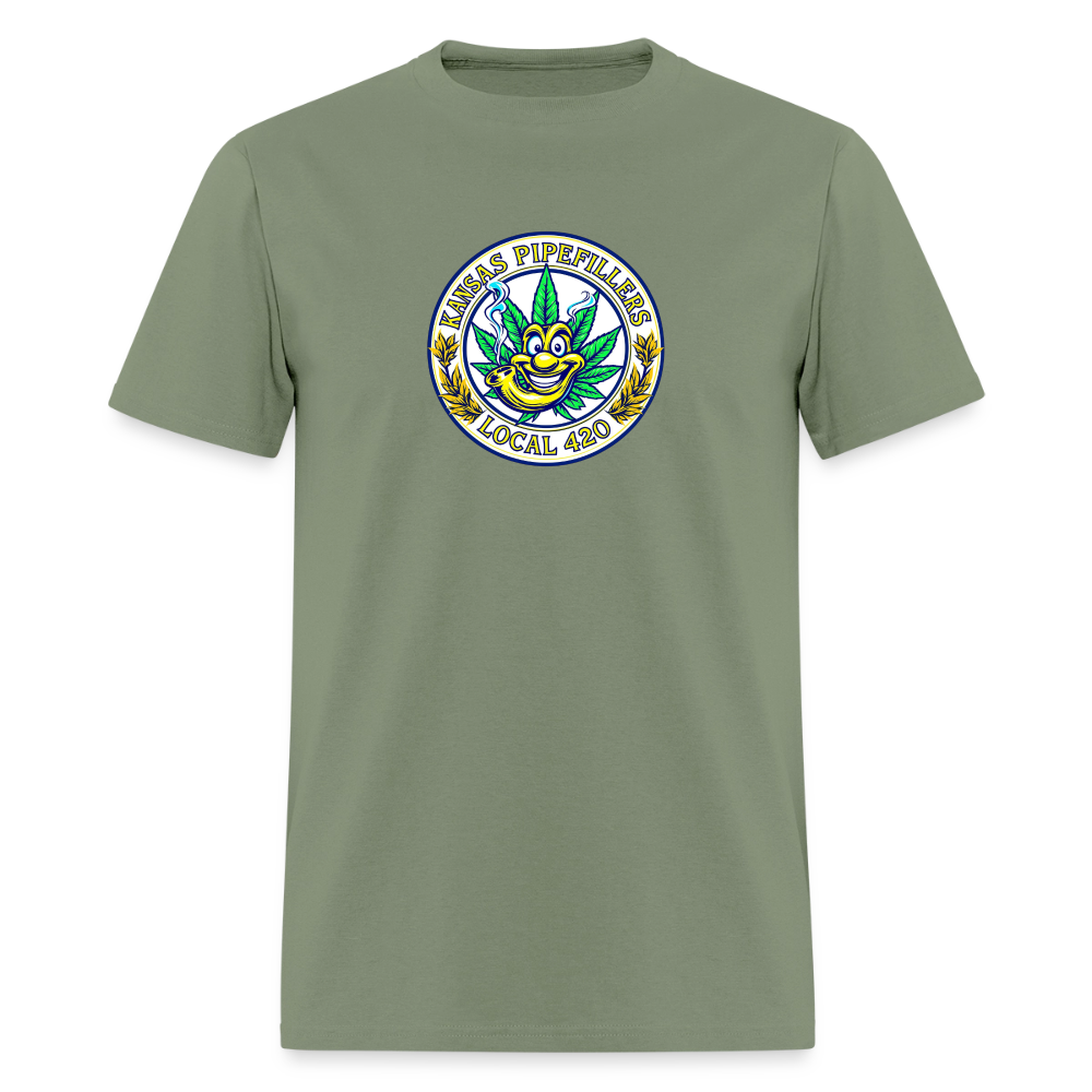 KANSAS PIPEFILLERS LOCAL 420 Men's T-Shirt - military green