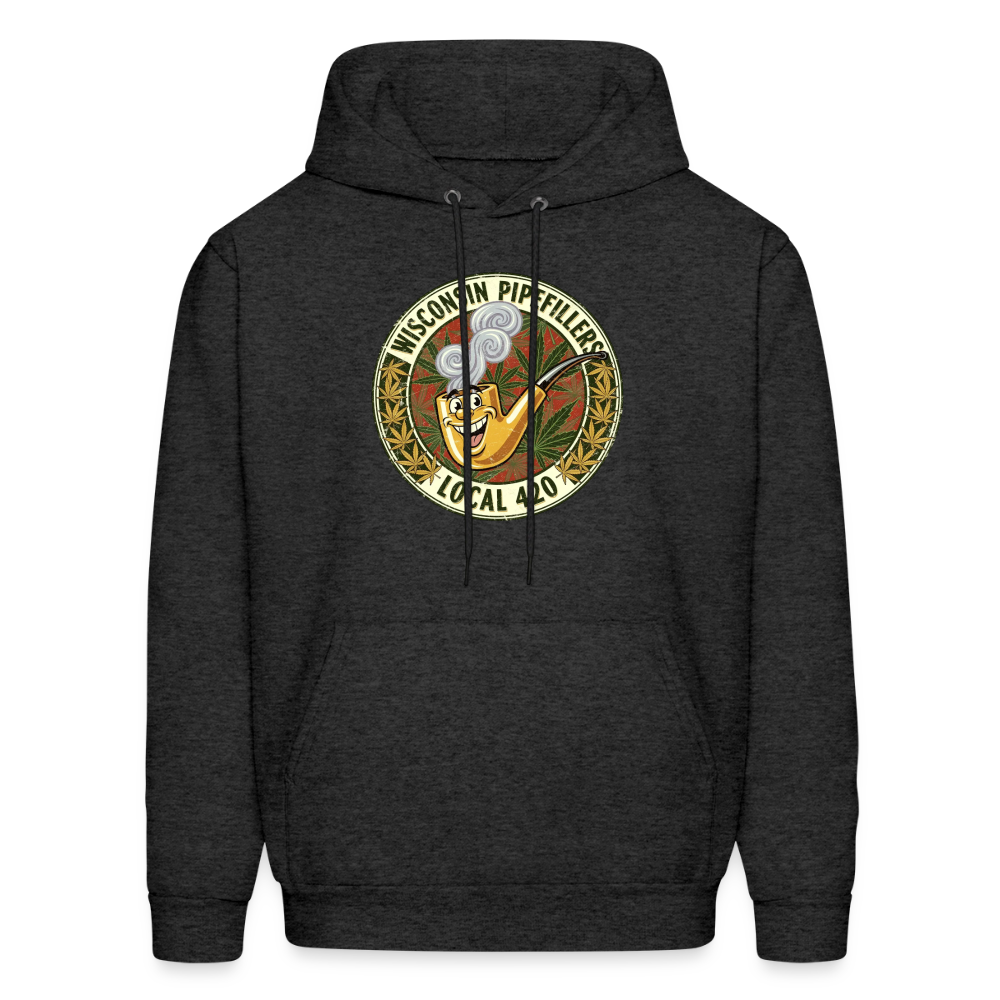 WISCONSIN PIPEFILLERS LOCL 420 F/B DESIGN Men's Hoodie - charcoal grey