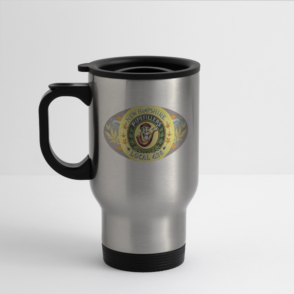 NEW HAMPSHIRE PIPEFILLERS LOCAL 420 14oz Stainless Steel Travel Mug - silver