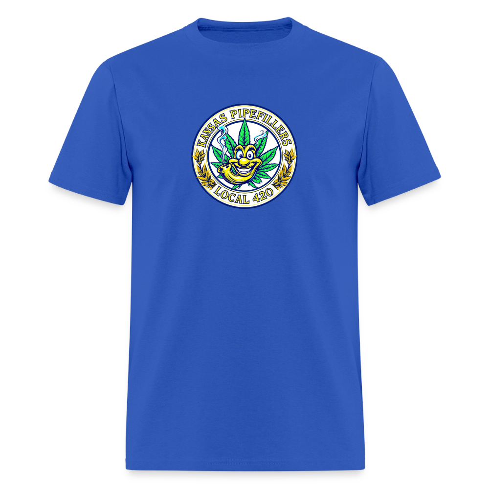 KANSAS PIPEFILLERS LOCAL 420 Men's T-Shirt - royal blue