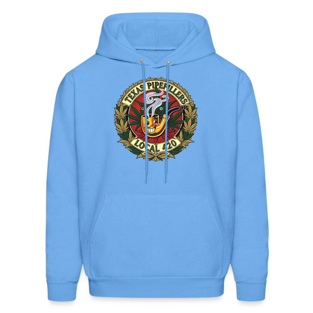TEXAS PIPEFILLERS LOCAL 420 F.B DESIGN Men's Hoodie - carolina blue