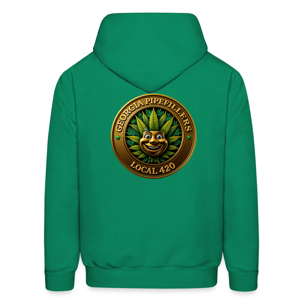 GEORGIA PIPEFILLERS LOCAL 420 F/B DESIGN Men's Hoodie - kelly green