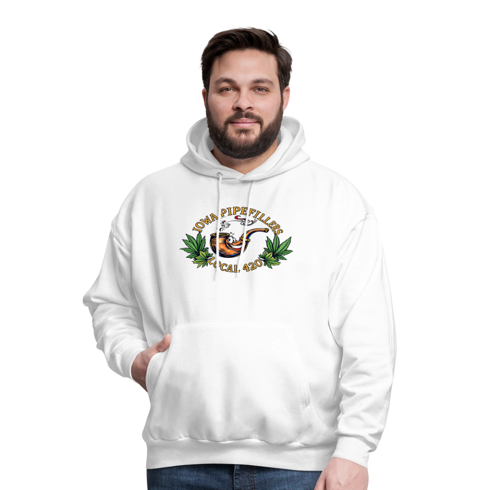 IOWA PIPEFILLERS LOCAL 420 Men's Hoodie - white