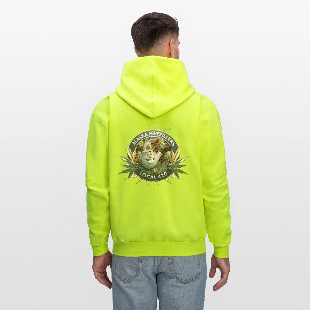 ALASKA  PIPEFILLERS LOCAL 420 F/B DESIGN Men's Hoodie - safety green