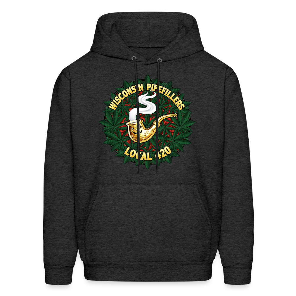 WISCONSIN PIPEFILLERS LOCAL 420 Men's Hoodie - charcoal grey