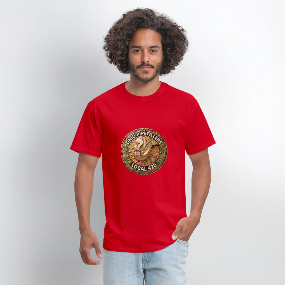 OHIO PIPEFILLERS LOCAL 420  F/B DESIGNS Men's T-Shirt - red