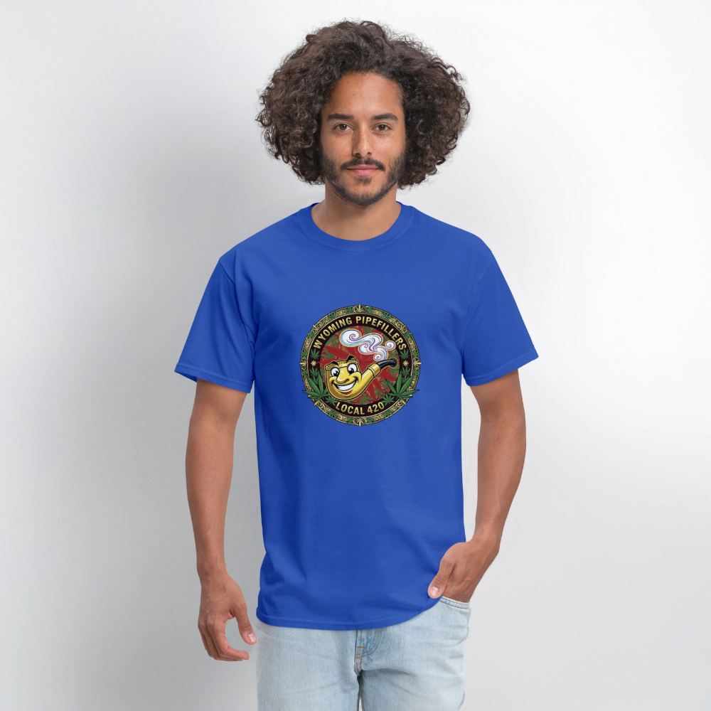 WYOMING PIPEFILLERS LOCAL 420 Men's T-Shirt - royal blue