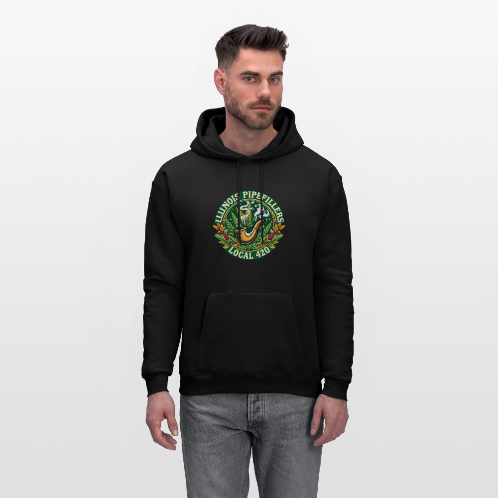 ILLINOIS PIPEFILLERS LOCAL 420 F/B DESIGN Men's Hoodie - black