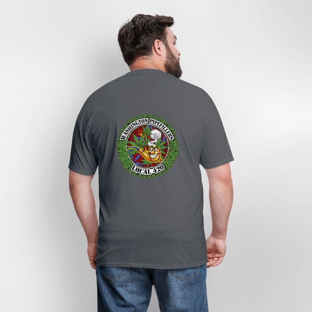 WASHINGTON PIPEFILLERS LOCAL 420 F/B DESIGN Men's T-Shirt - charcoal