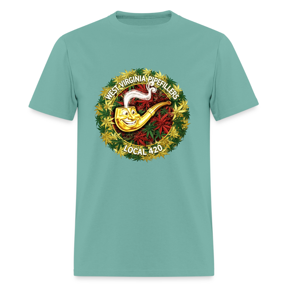 WEST VIRGINIA PIPIEFILLERS LOCAL 420 Men's T-Shirt - aquatic