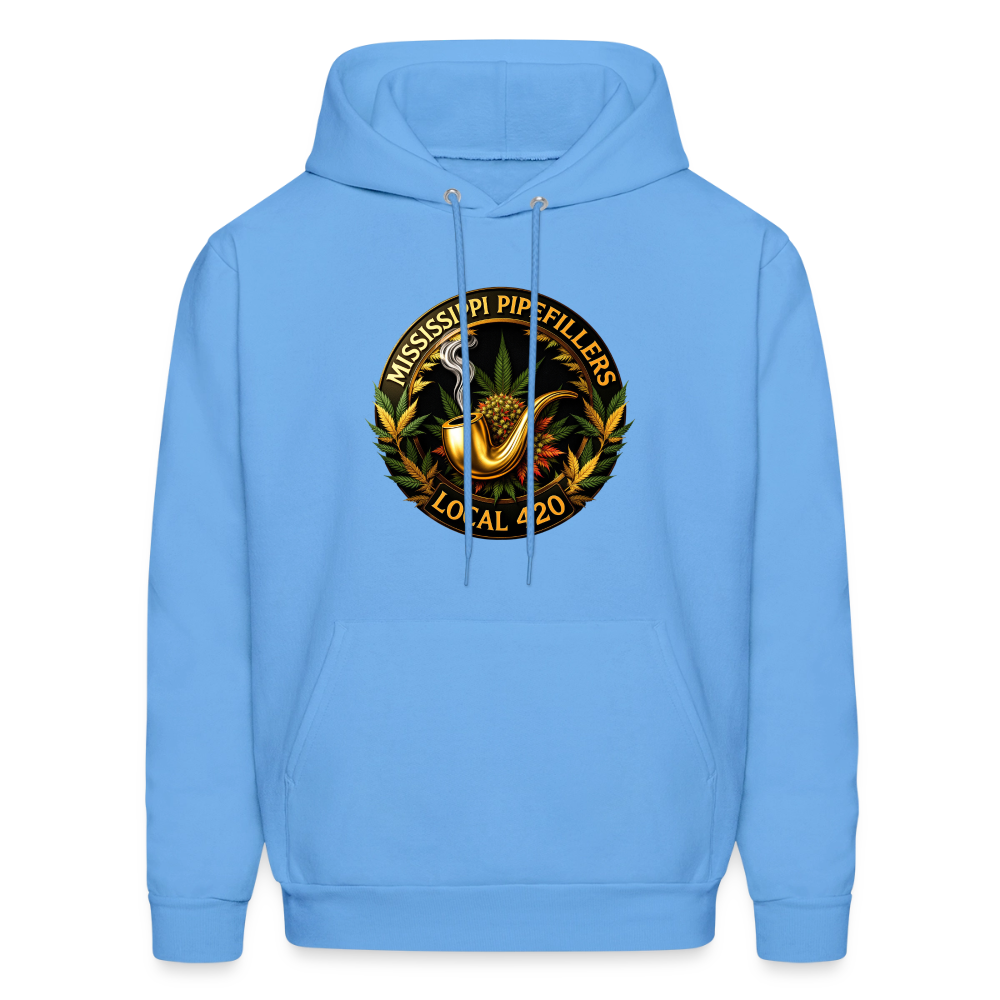 MISSISSIPPI PIPEFILLERS LOCAL 420 Men's Hoodie - carolina blue