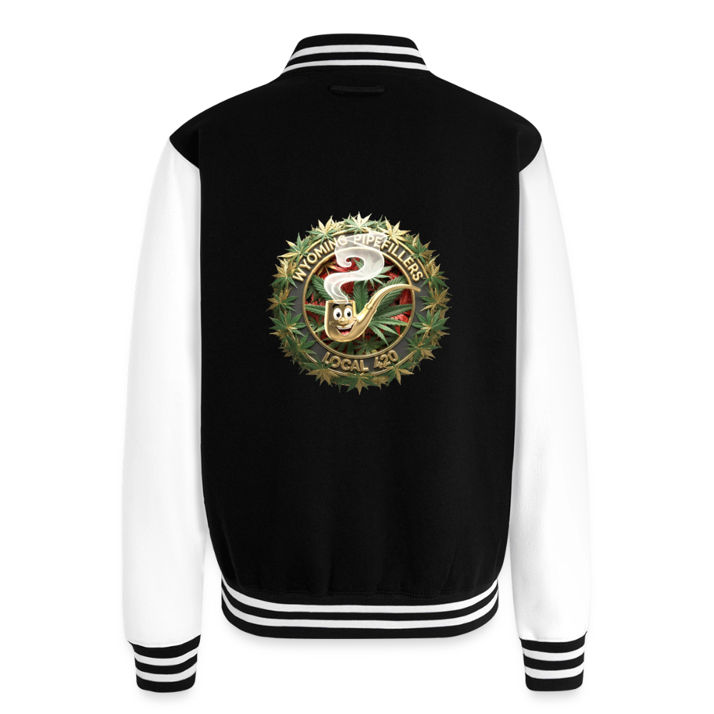 WYOMING PIPEFILLERS LOCAL 420 / 4 EMBLEM Unisex College Sweat Jacket - black/white