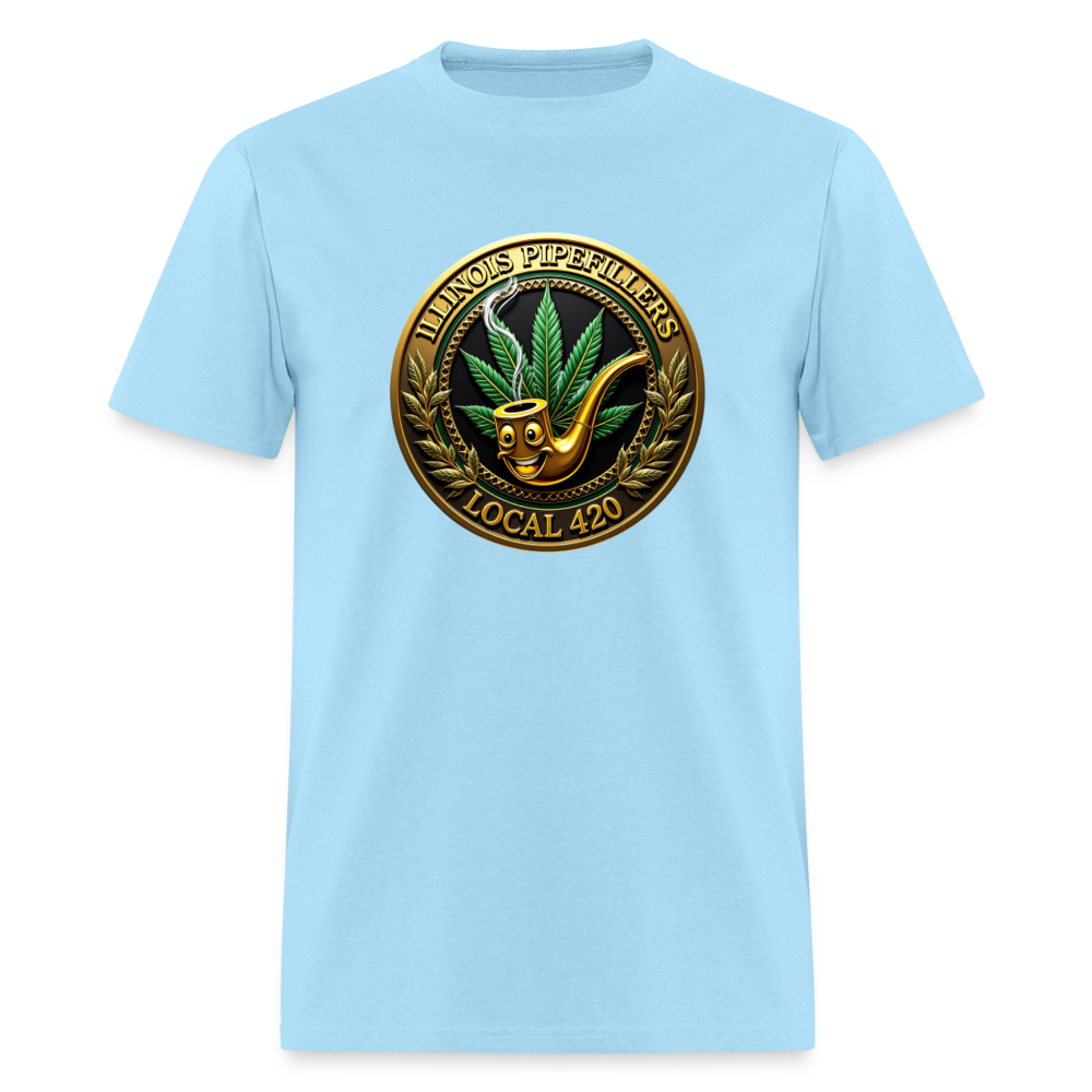 ILLINOIS PIPEFILLERS LOCAL 420 Men's T-Shirt | - powder blue